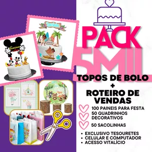 Imagem de capa para o Curso online PACK DOS SONHOS - 5MIL TOPOS DE BOLO