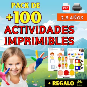 Imagen de portada para Ebook + 100 Actividades Imprimibles para niños 2-5 años
