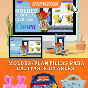 Imagen de portada para Curso online Kit Plantillas de cajitas editables en Canva