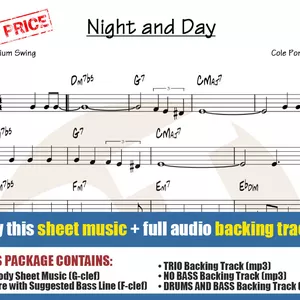 Cover image for Online course Night and Day (Sheet Music + Backing Tracks)