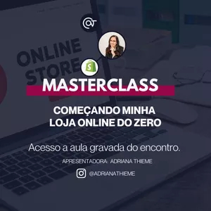 Imagem de capa para o Curso online Masterclass Comecando minha loja online