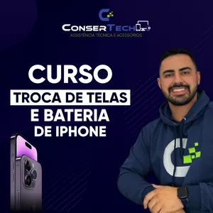 Imagem de capa para o Curso online Aprenda de forma simplificada a trocar tela e bateria de IPhone