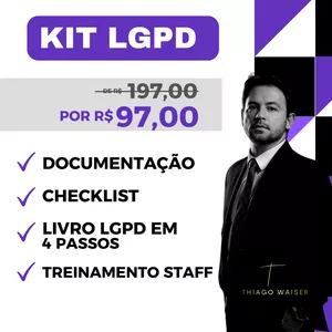 Checklist LGPD + Kit de Documentação + Livro LGPD em 4 Passos + Treinamento Staff 