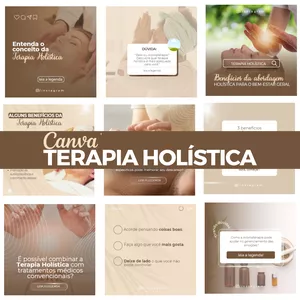 Imagem de capa para o Ebook Pack Canva TERAPIA HOLÍSTICA