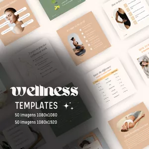Imagem de capa para o Ebook Wellness Templates Canva