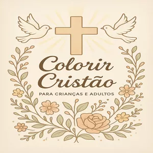 Imagem de capa para o Ebook Colorir Cristão – Para Crianças e Adultos