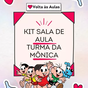 Imagem de capa para o Ebook KIT SALA DE AULA CARTAZES - TEMA: TURMA DA MÔNICA 