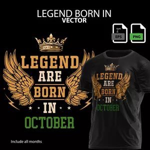 Cover image for Online course LEGEND BORN IN ... Vector EPS -PNG