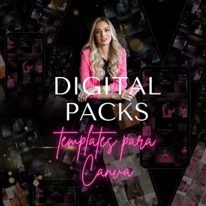 Imagem de capa para o Curso online Digital Packs - Templates para Canva
