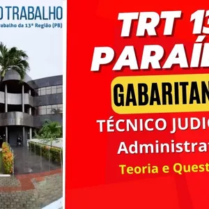 Imagem do curso Gabaritando TRT13 - Paraíba - Técnico Judiciário - Administrativo