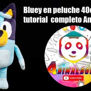 Imagen de portada para Ebook Molde perro bluey para peluche o fieltro 