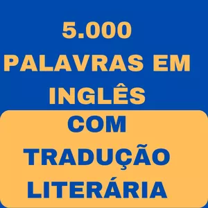 Imagem de capa para o Ebook Lista Com 5000 Palavras em Inglês com Tradução Literal