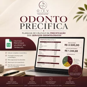 ODONTO PRECIFICA - Pare de definir seus preços no “achismo”. Calcule, precifique e aumente seu ticket com segurança.
