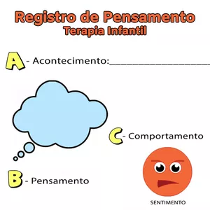 Imagem de capa para o Ebook Registro de Pensamento ABC Terapia Infantil
