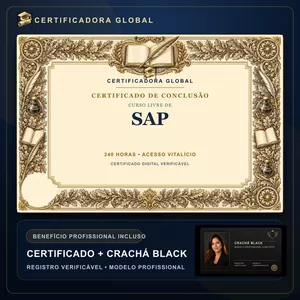 Imagem do curso 🔥 BOLSA 100% [APLICADA] - [MATRÍCULA] CURSO DE FORMAÇÃO EM SAP - ACESSO VITALÍCIO - CRACHÁ BLACK + REGISTRO - CASHBACK R$ 25 - BÔNUS APOSTILA EXTRA - CG