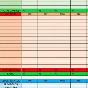 Imagem de capa para o Ebook PLANILHA DE CONTROLE MENSAL