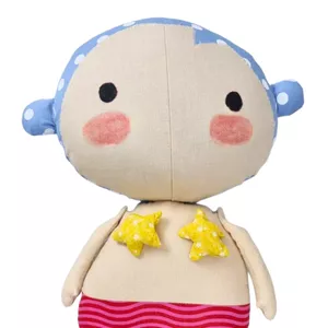 Iara Sereia da Fluflu - Estilo Tilda Toy - Curso Online Passo a Passo com Moldes em Tamanho Real