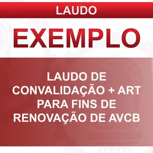 Imagem de capa para o Ebook ENG LEVI - EXEMPLO - LAUDO DE CONVALIDAÇÃO + ART