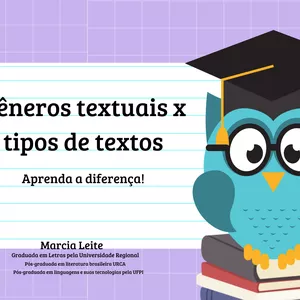 Imagem de capa para o Ebook Apostila: Gêneros textuais x tipos de textos