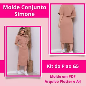 Imagem de capa para o Ebook Molde Conjunto Feminino Simone