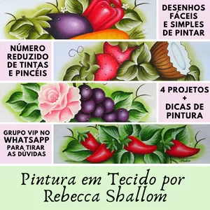 Imagem de capa para o Ebook Projetos para Panos de Prato - Apostila 1 - Frutas e Verduras