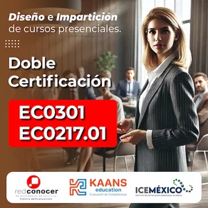Imagen de portada para Curso online Doble Certificación EC0301 y EC0217.01 - Diseño e Impartición de Cursos Presenciales