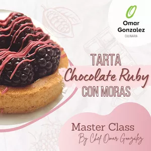 Imagen de portada para Curso online Master Class: Tarta de Chocolate Ruby con moras con el Chef Omar González