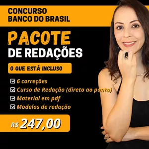 Imagem de capa para o Curso online Pacote de correção de redação para o Concurso do Banco do Brasil