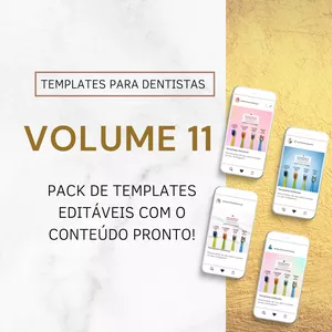 Imagem de capa para o Curso online VOLUME 11 - Templates Editáveis para Dentistas