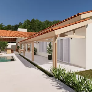 Cover image for Online course Surprise yourself: Cozy L-shaped House with Balcony | 230.93m² of Charm and Functionality - Project in DWG and PDF files.