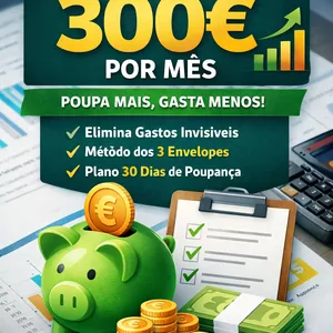 Imagem de capa para o Ebook Guia para Poupar 300€ por Mês