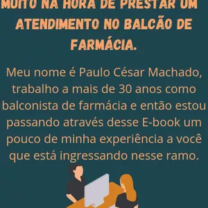 Imagem de capa para o Ebook 10 PASSOS PARA ATENDIMENTO NO BALCÃO DE FARMÁCIA