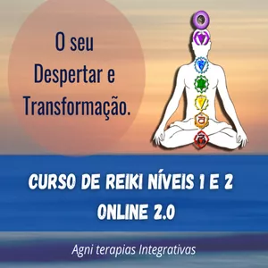 Imagem de capa para o Ebook Curso de Reiki níveis 1 e 2 - online 2.0