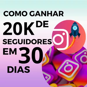 Imagem de capa para o Ebook COMO GANHAR 20K DE SEGUIDORES EM APENAS 30 DIAS 