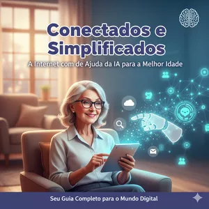 Imagem de capa para o Ebook Conectados e Simplificados: A Internet com a Ajuda da IA para a Melhor Idade