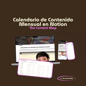 Imagen de portada para Curso online The Content Map: Calendario de Contenido Mensual en Notion