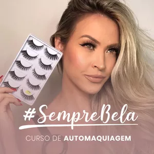 Imagem de capa para o Curso online Curso Auto maquiagem + Técnica Make gringa- #SempreBela