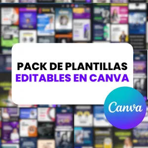 Imagen de portada para Curso online Pack de Plantillas Editables en Canva