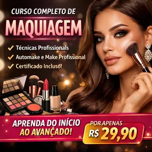 Imagem do curso CURSO COMPLETO DE MAQUIAGEM