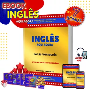 Imagem de capa para o Curso online E-book Inglês Aqui Agora + Áudio MP3 + 7 Bônus