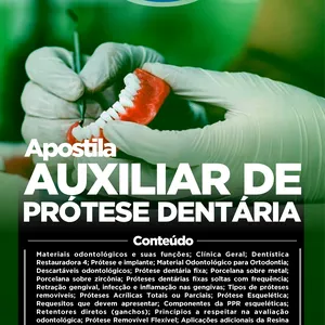 Imagem de capa para o Ebook Ebook Auxiliar de Prótese Dentária