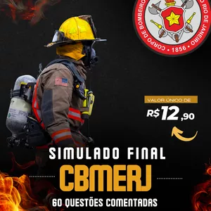 Imagem de capa para o Ebook Simulado FINAL soldado CBMERJ