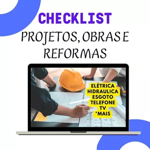 Imagem de capa para o Ebook Template Checklist Obra Reforma E Construção Engenharia Civil e Arquitetura - Projetos