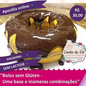 Imagem de capa para o Ebook E-book - Bolos sem Glúten