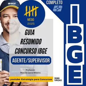 Imagem de capa para o Ebook Concurso IBGE 2025 - Agente de Pesquisas e Mapeamento / Supervisor de Coleta e Qualidade