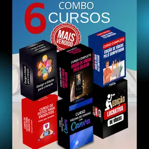 Imagem de capa para o Curso online Combo 06 cursos de edição e design