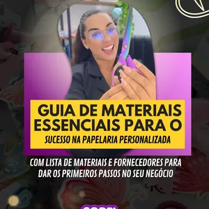 Imagem de capa para o Ebook GUIA DE MATERIAIS NECESSÁRIOS - PAPELARIA PERSONALIZADA
