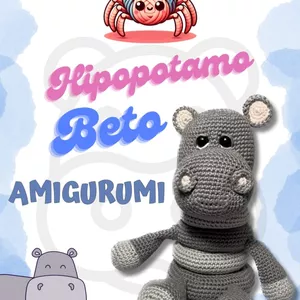 Imagen de portada para Ebook hipopotamo amigurumi 