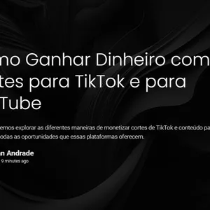 Imagem de capa para o Ebook Como Ganhar Dinheiro com Cortes para TikTok e para YouTube