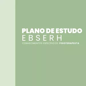 Imagem de capa para o Ebook Plano de Estudos - Conhecimentos Específicos - FISIOTERAPIA/ EBSERH 